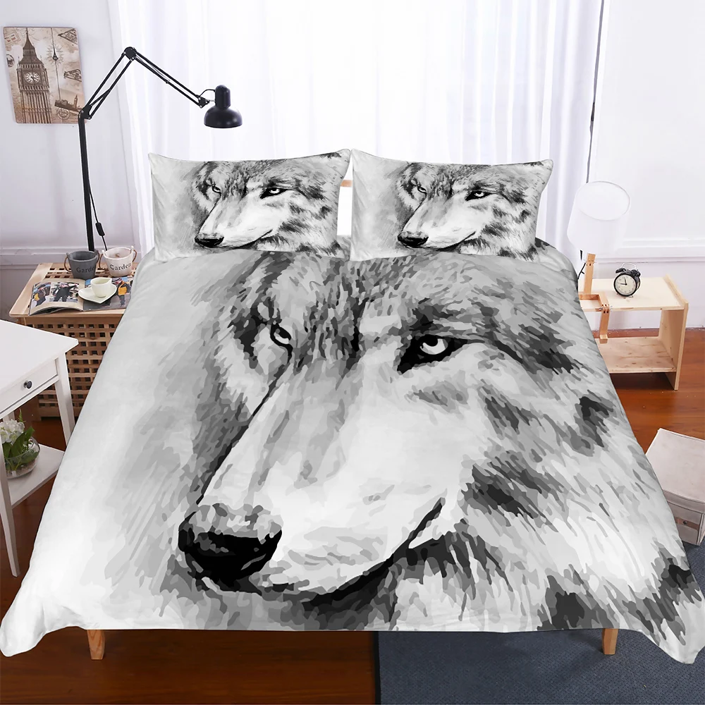 Complete Double Bed Duvet Cover White Wolf Printed Bedding Clothes for Adult with Pillowcases King Single Size
Complete Double Bed Duvet Cover White Wolf Printed Bedding Clothes for Adult with Pillowcases King Single Size