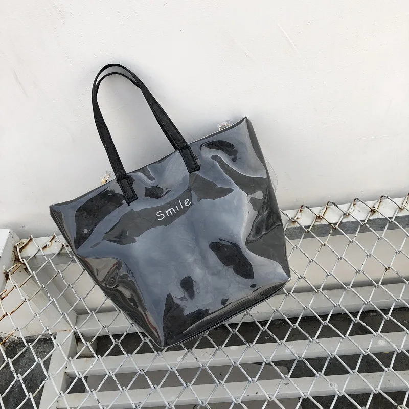 Bag Women's 2019 Korean-style Large-Volume Tote Bag Fashion Handbag Versatile Translucency Shoulder Bag
Bag Women's 2019 Korean-style Large-Volume Tote Bag Fashion Handbag Versatile Translucency Shoulder Bag