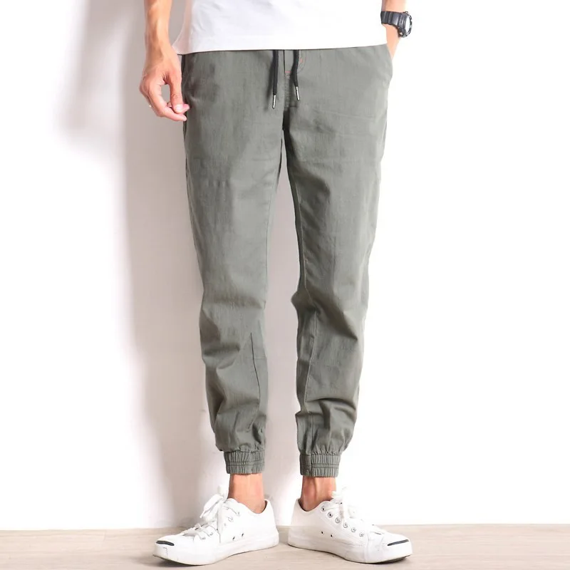 Origional Hipster Drawstring Elastic Waist Cotton Linen Jogger Pants Trousers Fashion Japanese-style Retro Simple Men's Slimming
Origional Hipster Drawstring Elastic Waist Cotton Linen Jogger Pants Trousers Fashion Japanese-style Retro Simple Men's Slimming
