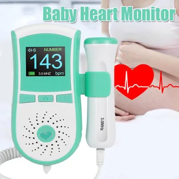 Portable Green Color LCD Display Pocket Fetal Doppler Prenatal Heart Baby Heart Monitor 3MHz Probe Dual Interface Display
Portable Green Color LCD Display Pocket Fetal Doppler Prenatal Heart Baby Heart Monitor 3MHz Probe Dual Interface Display