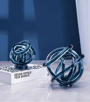 Blown Glass Abstract Hemp Rope Art Ornaments Home Decoration Diameter 12cm 16cm 
Blown Glass Abstract Hemp Rope Art Ornaments Home Decoration Diameter 12cm 16cm