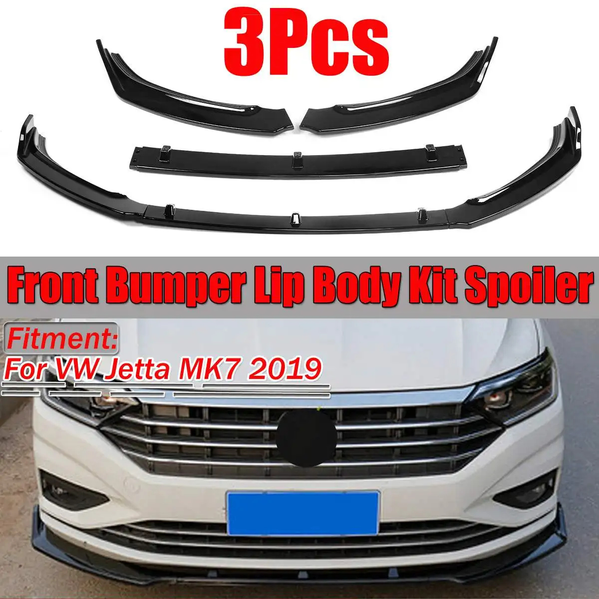 3Pcs Car Front Bumper Splitter Lip Front Deflector Spoiler Guard Diffuser Protection For Volkswagen For VW For Jetta 7 MK7 2019
3Pcs Car Front Bumper Splitter Lip Front Deflector Spoiler Guard Diffuser Protection For Volkswagen For VW For Jetta 7 MK7 2019