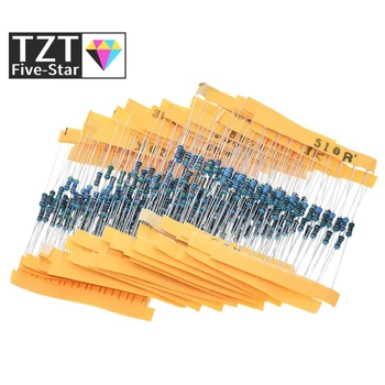 TZT 1 Pack 300Pcs 10 -1M Ohm 1/4w Resistance 1% Metal Film Resistor Resistance Assortment Kit Set 30 Kinds Each 10pcs
TZT 1 Pack 300Pcs 10 -1M Ohm 1/4w Resistance 1% Metal Film Resistor Resistance Assortment Kit Set 30 Kinds Each 10pcs