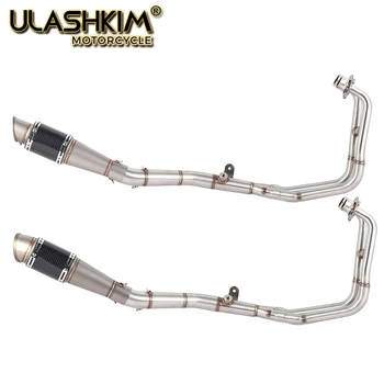 Motorcycle Exhaust Full System Middle Bend Link Pipe + Muffler Slip On For Yamaha YZF R3 R25 YZF-R3 MT-03 MT03 2014 to 2018
Motorcycle Exhaust Full System Middle Bend Link Pipe + Muffler Slip On For Yamaha YZF R3 R25 YZF-R3 MT-03 MT03 2014 to 2018