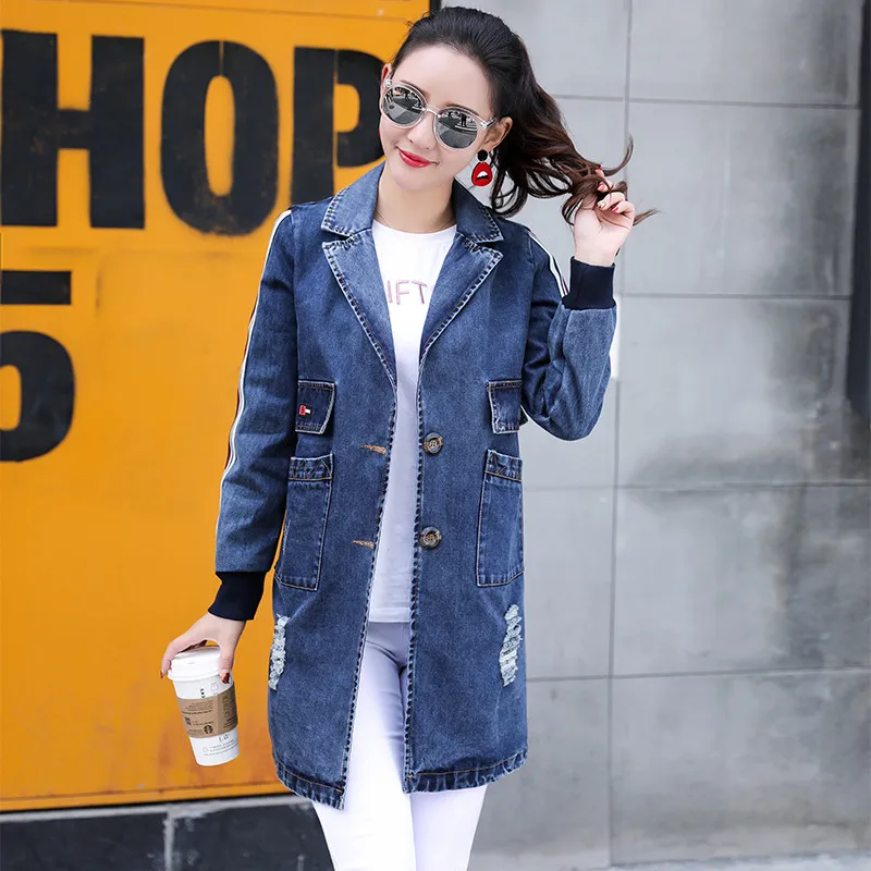 Photo Shoot Jeans Coat Women's Mid-length 2017 Spring New Style Korean-style Versitile Fashion Long Sleeve Wind Coat
Photo Shoot Jeans Coat Women's Mid-length 2017 Spring New Style Korean-style Versitile Fashion Long Sleeve Wind Coat