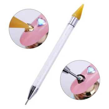 Dual-ended Dotting Pen Nail Art Wax Pencil Crystal Bead Handle Nail Point Crayon Dual-use Nail Pen Sticky Pen
Dual-ended Dotting Pen Nail Art Wax Pencil Crystal Bead Handle Nail Point Crayon Dual-use Nail Pen Sticky Pen