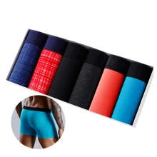 

6Pcs Boxers Man Sexy Print Underpants Brands Underwear Mens Boxershorts Cotton Men's Panties Large Size Male Boxer Shorts Set