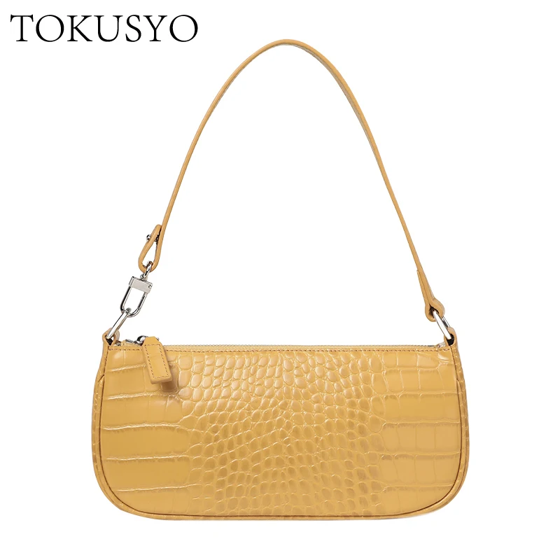 Vintage Genuine Leather baguette Bag Crocodile Leather Shoulder Bags for Women 2020 Female Casual Solid Color Zipper Hobo Purse
Vintage Genuine Leather baguette Bag Crocodile Leather Shoulder Bags for Women 2020 Female Casual Solid Color Zipper Hobo Purse