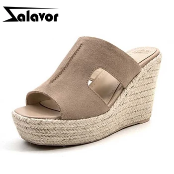 ZALAVOR Women Wedges Sandals Real Leather Chunky Heels Platform Shoes Women Bohemia Style Open Toe Summer Slipper Size 34-39 
ZALAVOR Women Wedges Sandals Real Leather Chunky Heels Platform Shoes Women Bohemia Style Open Toe Summer Slipper Size 34-39