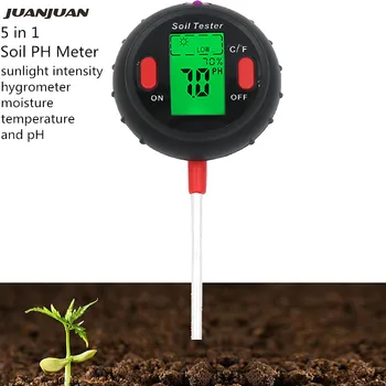 5 in 1 Soil Ph Meter Soil Moisture Monitor LCD Display PH Tester Temperature Sunlight Intensity Testing Tool For Plants 30% OFF
5 in 1 Soil Ph Meter Soil Moisture Monitor LCD Display PH Tester Temperature Sunlight Intensity Testing Tool For Plants 30% OFF