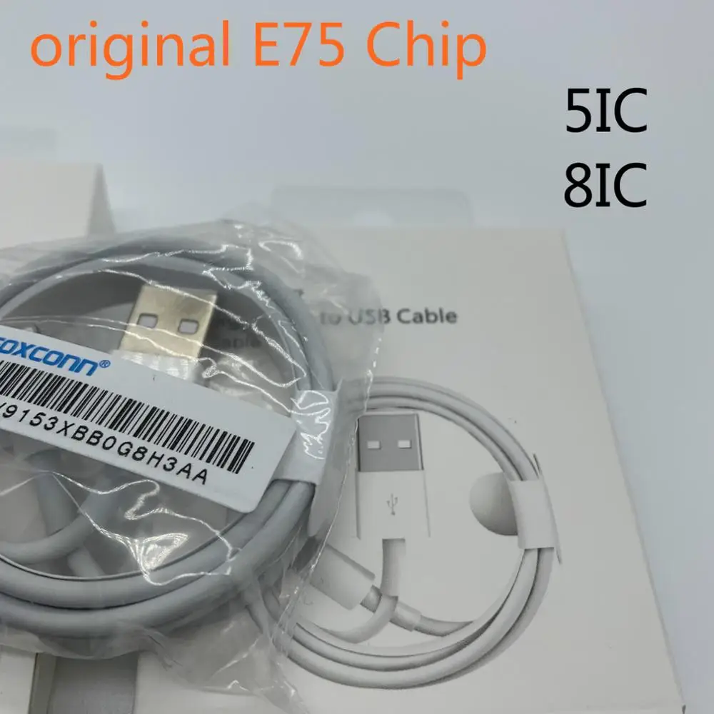 10Pcs/AAAAA 5ic/8ic 1m/3ft E75 Chip OD: 3.0mm Data USB charger Cable for i5 6 7 8 plus X XS MAX XR with retail packaging
10Pcs/AAAAA 5ic/8ic 1m/3ft E75 Chip OD: 3.0mm Data USB charger Cable for i5 6 7 8 plus X XS MAX XR with retail packaging
