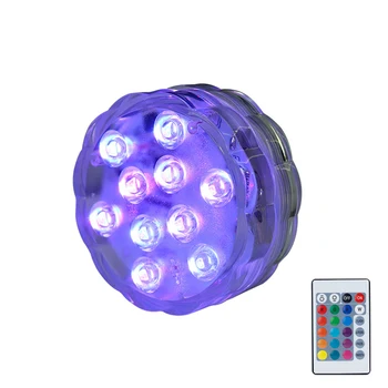 IP68 Waterproof Submersible LED Light With Remote Controller Battery Operated 16-colors 10 LEDS Swimming Pool Underwater Light
IP68 Waterproof Submersible LED Light With Remote Controller Battery Operated 16-colors 10 LEDS Swimming Pool Underwater Light