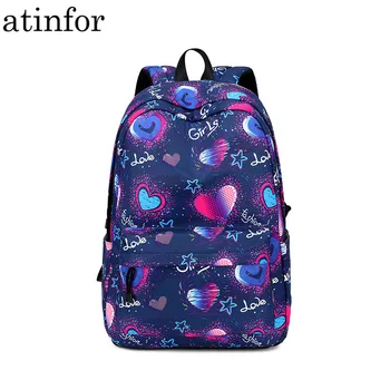 atinfor Brand Waterproof Cute Heart Pattern Student Backpack Women Large Capacity Girls Middle School Book Bag Computer Backpack
atinfor Brand Waterproof Cute Heart Pattern Student Backpack Women Large Capacity Girls Middle School Book Bag Computer Backpack