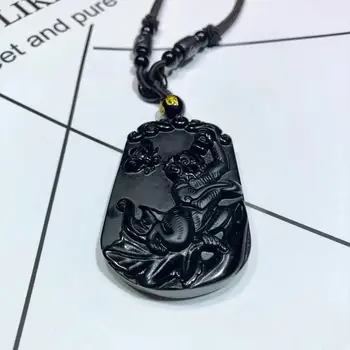 Natural obsidian Zodiac monkey pendant Obsidian Hairless monkey pendant + matched with high-end sling
Natural obsidian Zodiac monkey pendant Obsidian Hairless monkey pendant + matched with high-end sling