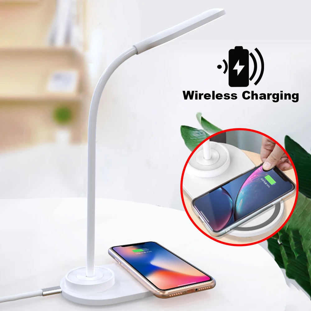LED Stand Desk Lamp Wireless Charging Table Lamp Modern Touch Eye Protection Multi-Function Reading Light Mobile Charging USB
LED Stand Desk Lamp Wireless Charging Table Lamp Modern Touch Eye Protection Multi-Function Reading Light Mobile Charging USB