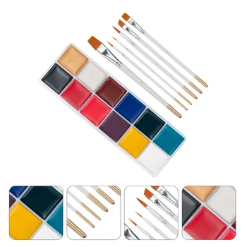 1 Set/7pcs Professional Oil Paint 12 Colors Face Oil Paint with Brushes 
1 Set/7pcs Professional Oil Paint 12 Colors Face Oil Paint with Brushes