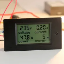4 in 1 Digital Voltmeter Ammeter meter Voltage Current Power Energy meter Gauge AC 80-260V 20A 100A Watt Power Meter Blue
4 in 1 Digital Voltmeter Ammeter meter Voltage Current Power Energy meter Gauge AC 80-260V 20A 100A Watt Power Meter Blue