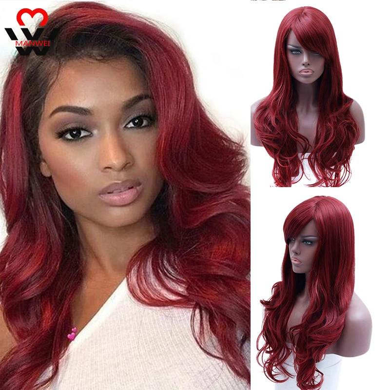 MANWEI Long Wavy Brown and Red Wave Synthetic Wig for Women Natural Middle Part Heat Resistant Hair
MANWEI Long Wavy Brown and Red Wave Synthetic Wig for Women Natural Middle Part Heat Resistant Hair