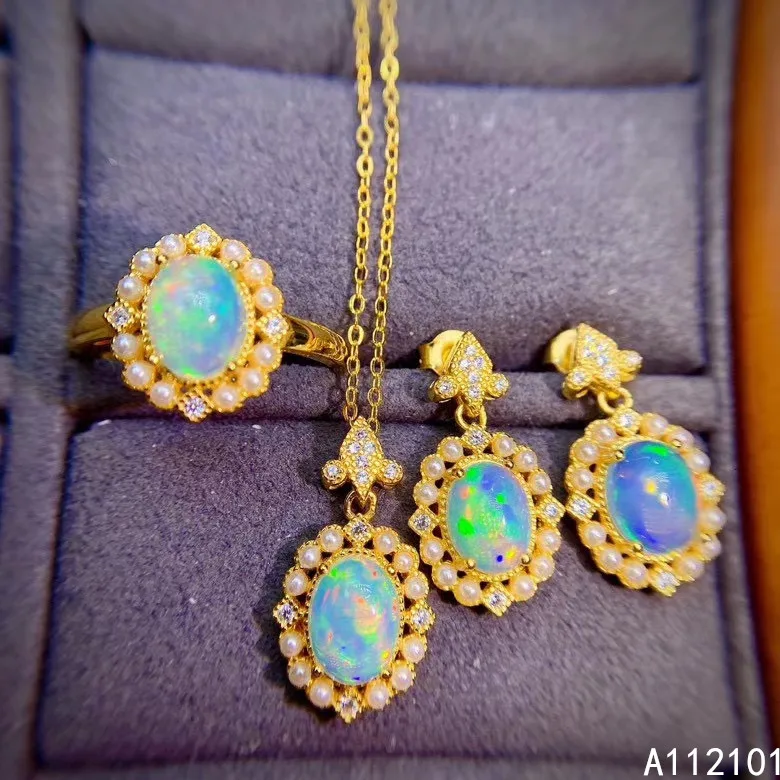 KJJEAXCMY fine Jewelry 925 sterling silver inlaid natural opal popular pendant ring earring set support test Chinese style
KJJEAXCMY fine Jewelry 925 sterling silver inlaid natural opal popular pendant ring earring set support test Chinese style