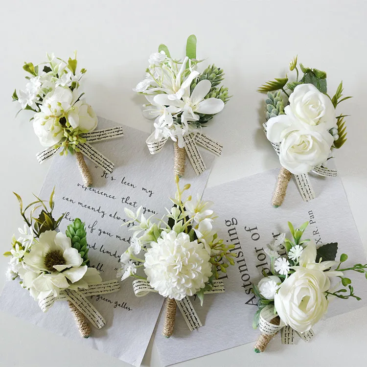 New Boutonniere Buttonhole Rose Brooch Bride Wedding Wrist Corsage Bracelet Groom Ceremony Flower Party Accessories
New Boutonniere Buttonhole Rose Brooch Bride Wedding Wrist Corsage Bracelet Groom Ceremony Flower Party Accessories