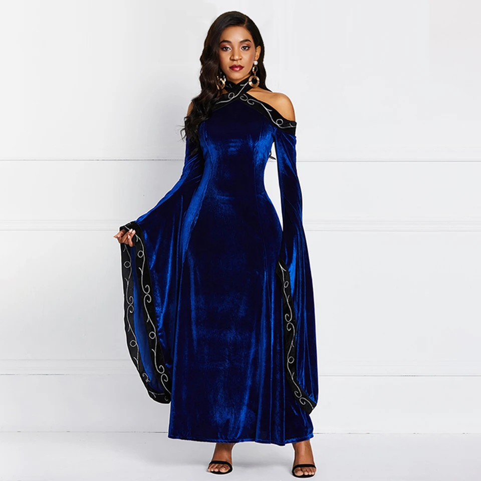 Dark Royal Blue Halter Neck Evening Dress Sexy A Line Embroidery Fashion Robe Prom Evening Ladies Elegant Party Evening Dresses
Dark Royal Blue Halter Neck Evening Dress Sexy A Line Embroidery Fashion Robe Prom Evening Ladies Elegant Party Evening Dresses