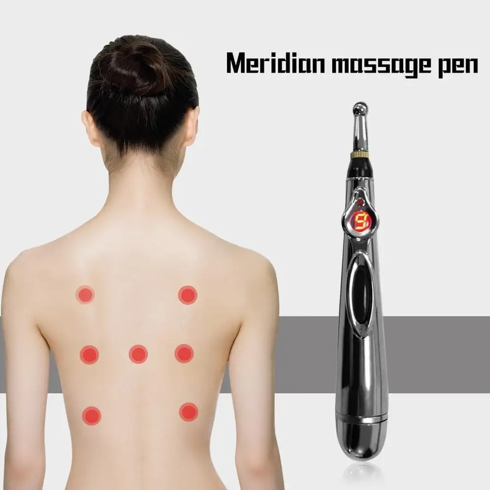 Electric Acupuncture Point Massage Pen Pain Relief Laser Therapy Electronic Meridian Energy Pen Body Head Back Neck Leg Massager
Electric Acupuncture Point Massage Pen Pain Relief Laser Therapy Electronic Meridian Energy Pen Body Head Back Neck Leg Massager