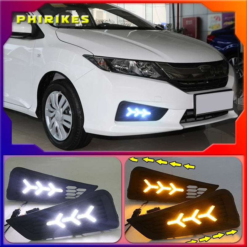 1 комплект для Honda City 2015 2016 DRL дневные ходовые огни DRL с указателем поворота противотуманная фара реле дневсветильник свет Стайлинг автомобиля 
1 комплект для Honda City 2015 2016 DRL дневные ходовые огни DRL с указателем поворота противотуманная фара реле дневсветильник свет Стайлинг автомобиля