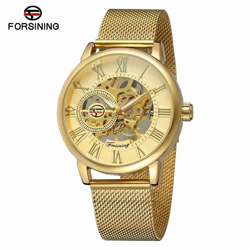 Hot Selling forsining Table Men's Fashion Casual Roman Numerals Mesh Belt Hollow out Manual Analog Watch
Hot Selling forsining Table Men's Fashion Casual Roman Numerals Mesh Belt Hollow out Manual Analog Watch