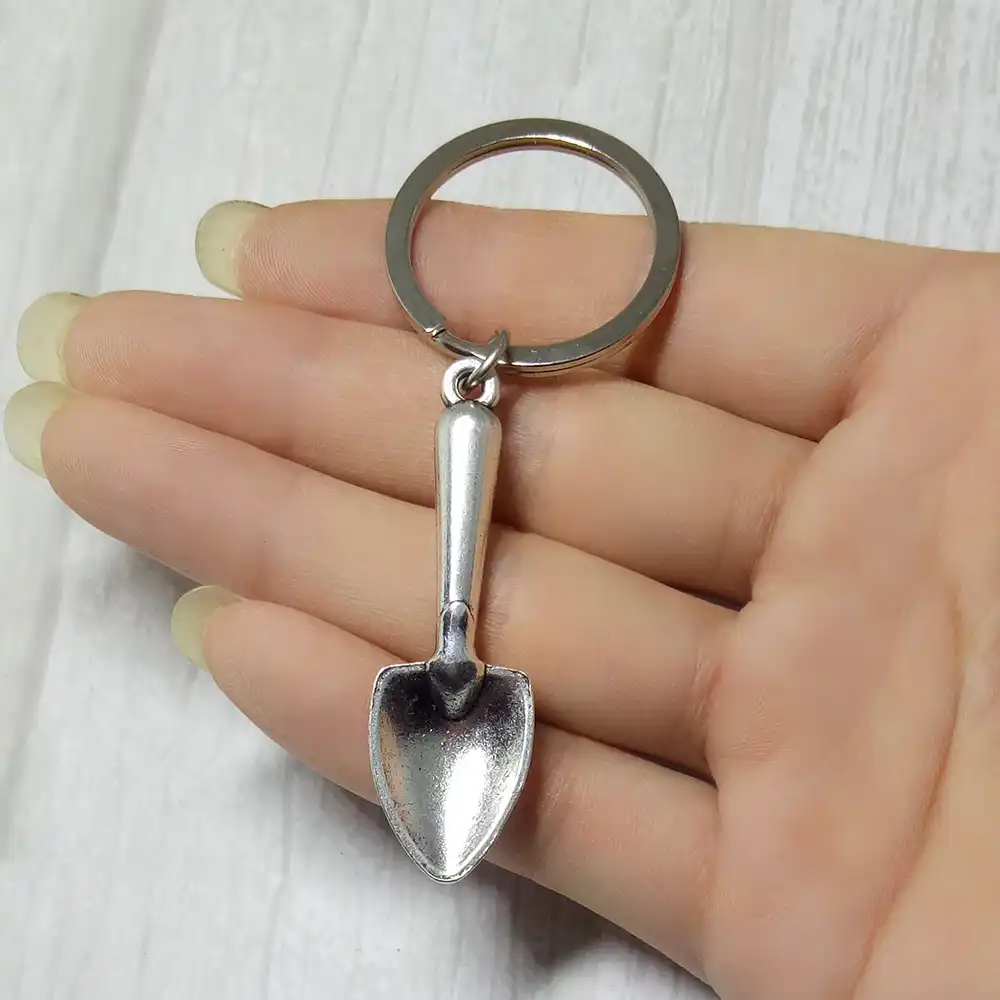 shovel keychain metal tool key chain for man gifts key ring