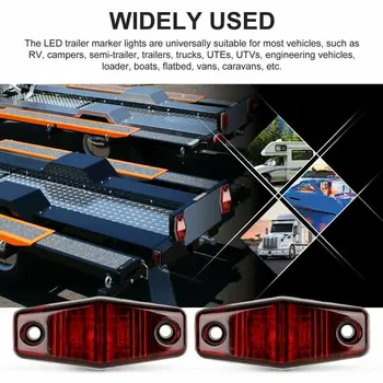 Red + Amber Side Marker Tail Lights 10 pcs 2.5\" LED Truck RV Trailer 12-24 (V)
Red + Amber Side Marker Tail Lights 10 pcs 2.5\" LED Truck RV Trailer 12-24 (V)