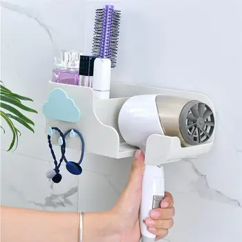 Multifunction Punch Free Hair Dryer Rack Comb Holder Wall-Mounted Storage Rack Bathroom Shelf Accessories 
Multifunction Punch Free Hair Dryer Rack Comb Holder Wall-Mounted Storage Rack Bathroom Shelf Accessories
