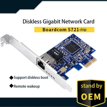 Boardcom BCM5721 chipset PCI-E desktop 1 Gigabit Ethernet network card adapter RJ45 NIC
Boardcom BCM5721 chipset PCI-E desktop 1 Gigabit Ethernet network card adapter RJ45 NIC