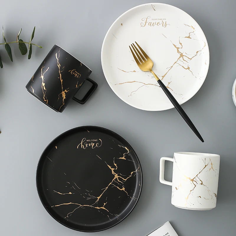 White And Black Golden Round Gold Stroke Ceramic Dinner Plate Set Porcelain Steak Tableware Rice Soup Bowl Dish Home Decoration
White And Black Golden Round Gold Stroke Ceramic Dinner Plate Set Porcelain Steak Tableware Rice Soup Bowl Dish Home Decoration