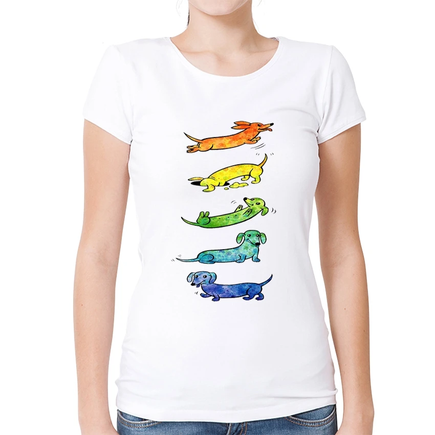 2019 Women's Customied Watercolor Dachshunds T-Shirt Hipster Printed Animals Female Short Sleeve Tee Tops Summer
2019 Women's Customied Watercolor Dachshunds T-Shirt Hipster Printed Animals Female Short Sleeve Tee Tops Summer