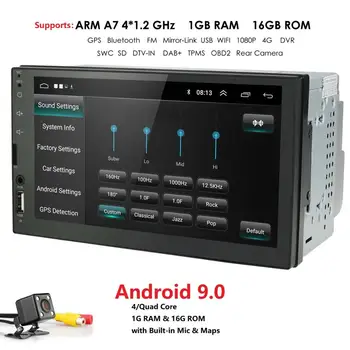 Quad Core 7" Android 9.0 Universal Car GPS Navigation Support 4G hotspot wifi Mirrorlink SWC DVR USB FM EQ MAP With Camera
Quad Core 7" Android 9.0 Universal Car GPS Navigation Support 4G hotspot wifi Mirrorlink SWC DVR USB FM EQ MAP With Camera