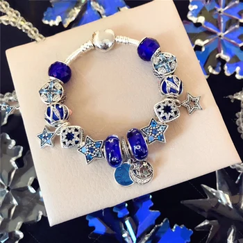 High Quality Original 1:1 100%925 Pure Silver Deep Blue Glaze Beads Star Pendant Bracelet Free Shipping
High Quality Original 1:1 100%925 Pure Silver Deep Blue Glaze Beads Star Pendant Bracelet Free Shipping