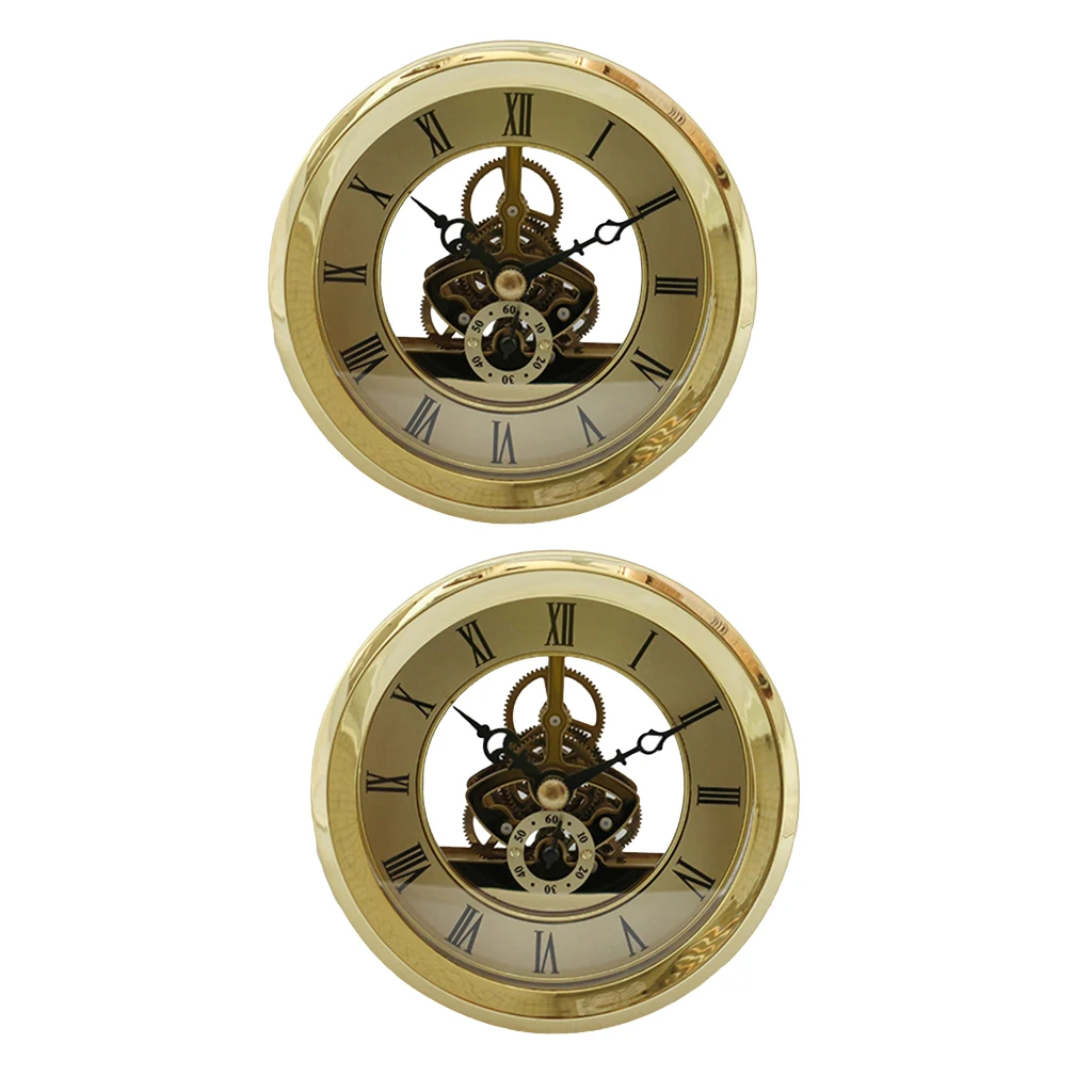 1 Pair Novelty Quartz Movement 103mm Clock Insert Fit Diameter 3.58 Inch/91 mm Hole - Gold 1 Pair Novelty Quartz Movement 103mm Clock Insert Fit Diameter 3.58 Inch/91 mm Hole - Gold