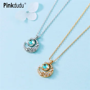Pinkdudu High Quality Vintage Gold Clavicle Neck Chain Blue Crystal Moon Pendant Sexy Collar Necklaces for Women Jewelry PD166
Pinkdudu High Quality Vintage Gold Clavicle Neck Chain Blue Crystal Moon Pendant Sexy Collar Necklaces for Women Jewelry PD166