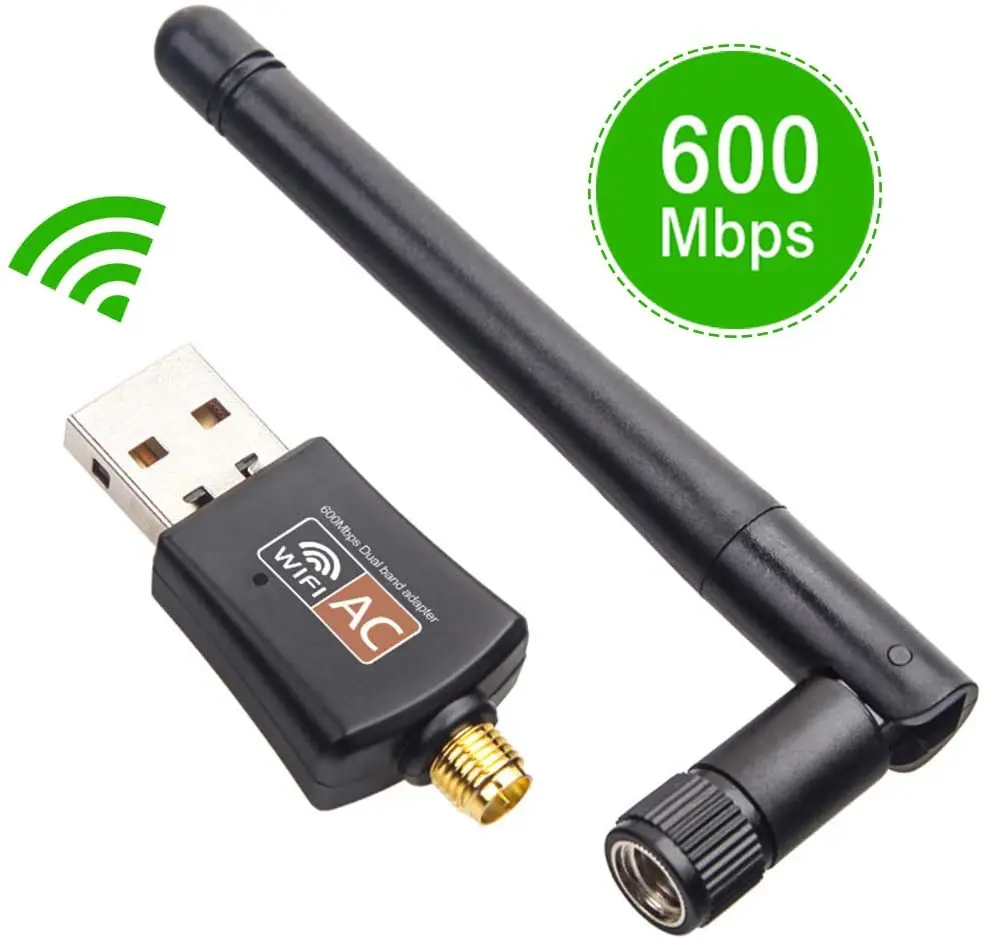 AC600 Wirelss Dongle 2.4GHz 5GHz 802.11ac Wi-Fi Adapter Dual Band Wireless Network Card for PC
AC600 Wirelss Dongle 2.4GHz 5GHz 802.11ac Wi-Fi Adapter Dual Band Wireless Network Card for PC