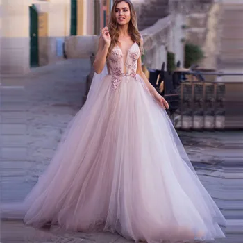 Sexy Spaghetti A-Line Tulle With Lace Appliques Wedding Dresses Bridal Gowns Spring Custom Garden Robe De Mariage Formal
Sexy Spaghetti A-Line Tulle With Lace Appliques Wedding Dresses Bridal Gowns Spring Custom Garden Robe De Mariage Formal