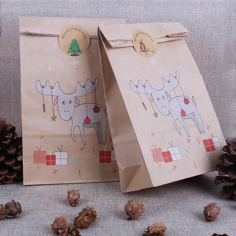 12pc Christmas Paper Gift Box Bags With Seal Stickers Christmas Navidad Fox Reindeer Candy Bag Packing Cookie Bag Natal Supplies
12pc Christmas Paper Gift Box Bags With Seal Stickers Christmas Navidad Fox Reindeer Candy Bag Packing Cookie Bag Natal Supplies