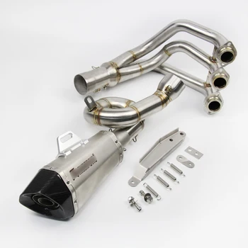 Complete Exhaust System for Yamaha MT-09 FZ09 Motorcycle Header Mid Pipe Slip On 51 mm Exhaust Muffler Pipe with DB Killer Cans
Complete Exhaust System for Yamaha MT-09 FZ09 Motorcycle Header Mid Pipe Slip On 51 mm Exhaust Muffler Pipe with DB Killer Cans
