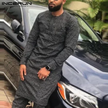 INCERUN Vintage Men Shirt Floral Print Long Sleeve Casual Streetwear Button Indian Suit Long Shirt Men Muslim Clothes 2020
INCERUN Vintage Men Shirt Floral Print Long Sleeve Casual Streetwear Button Indian Suit Long Shirt Men Muslim Clothes 2020