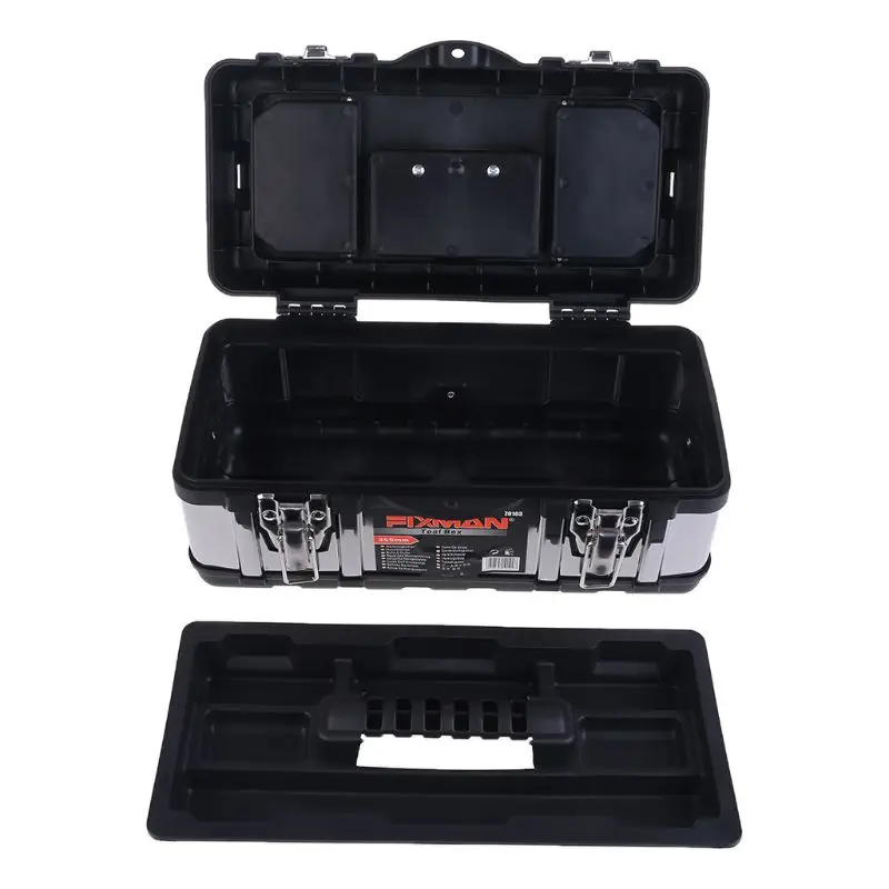 14" Stainless Steel Plastic Toolbox Handheld Home Tool Box Case with Metal Latch
14" Stainless Steel Plastic Toolbox Handheld Home Tool Box Case with Metal Latch