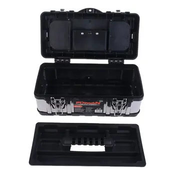 14" Stainless Steel Plastic Toolbox Handheld Home Tool Box Case with Metal Latch
14" Stainless Steel Plastic Toolbox Handheld Home Tool Box Case with Metal Latch