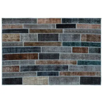 Handmade Gray Vintage Overdyed Patchwork Area Rug 158x233 Cm-5'2''X7'8'' 
Handmade Gray Vintage Overdyed Patchwork Area Rug 158x233 Cm-5'2''X7'8''