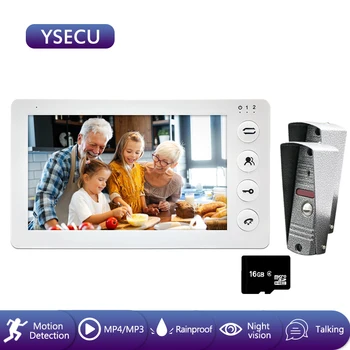 YSECU 7 Inch Video Door Phone System with 2 Cameras Doorbell Visual Intercom Motion Detection for Villa House Security
YSECU 7 Inch Video Door Phone System with 2 Cameras Doorbell Visual Intercom Motion Detection for Villa House Security