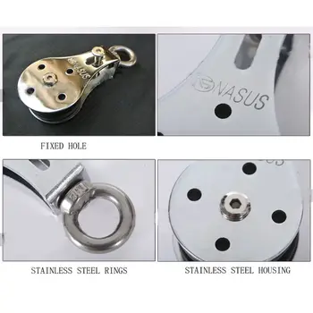 300KG Groove Wheel Mute Swivel Fitness Strength Training Bearing Lifting Pulley 875D
300KG Groove Wheel Mute Swivel Fitness Strength Training Bearing Lifting Pulley 875D