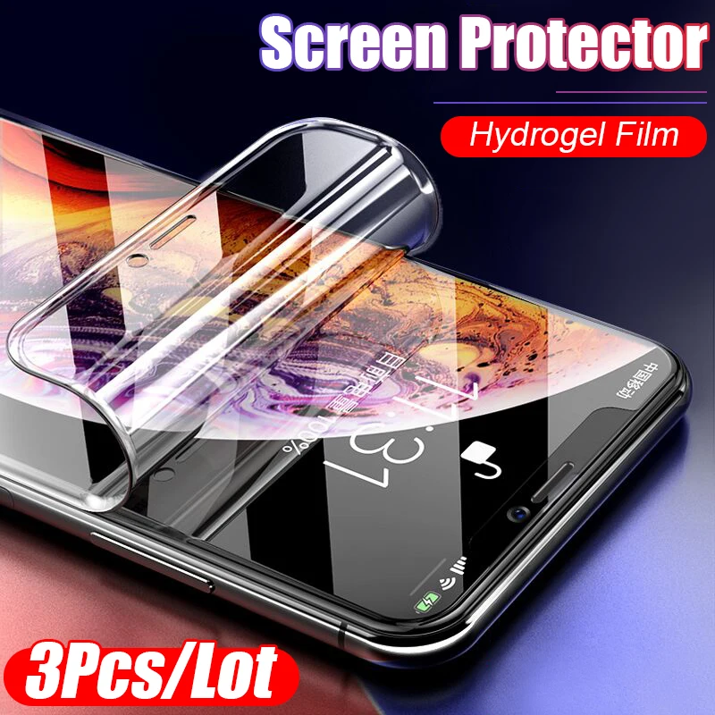 3Pcs 100D Protective Hydrogel Film For IPhone 8 7 6 6s Plus Screen Protector For IPhone XR XS Max X Full Cover Hydrogel Film
3Pcs 100D Protective Hydrogel Film For IPhone 8 7 6 6s Plus Screen Protector For IPhone XR XS Max X Full Cover Hydrogel Film