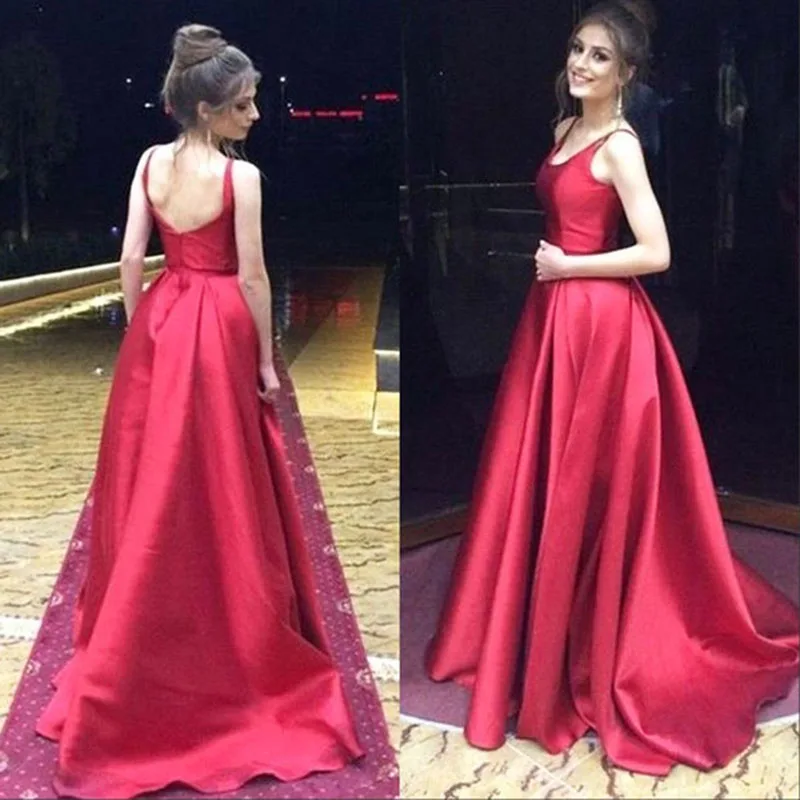 2019 Elegant Red Evening Dresses Spaghetti Simple A Line V Neck Backless Evening Gown Zipper Back Sweep Train Girls Formal Prom
2019 Elegant Red Evening Dresses Spaghetti Simple A Line V Neck Backless Evening Gown Zipper Back Sweep Train Girls Formal Prom